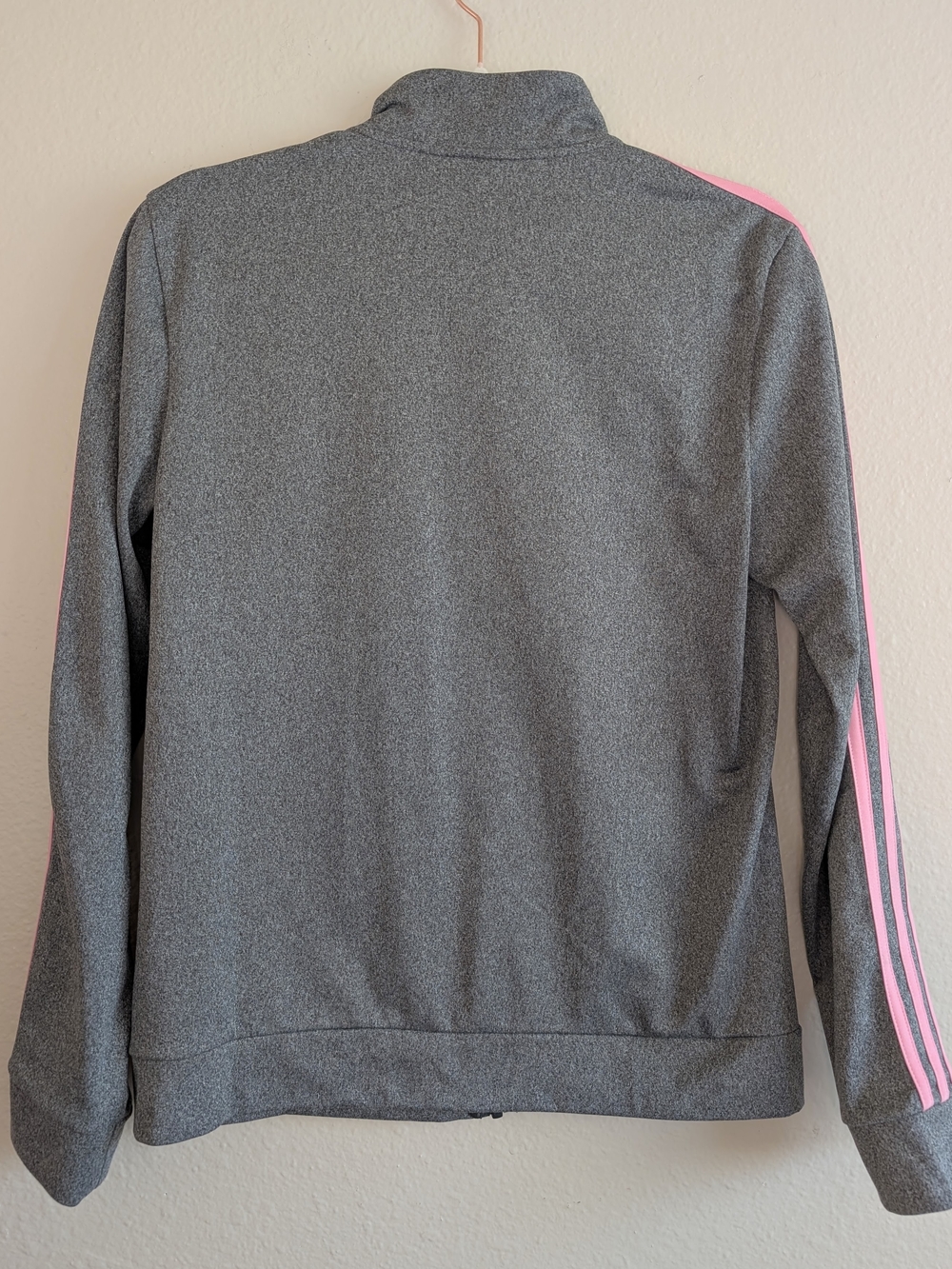 Adidas Tricot 3-Stripes Track Jacket in Gray & Pink - Size Medium - Picture 5 of 7